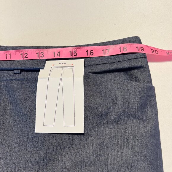 Jones New York Signature Boardroom Slim Ankle Pants in Blue — Size 16 - Picture 11 of 14